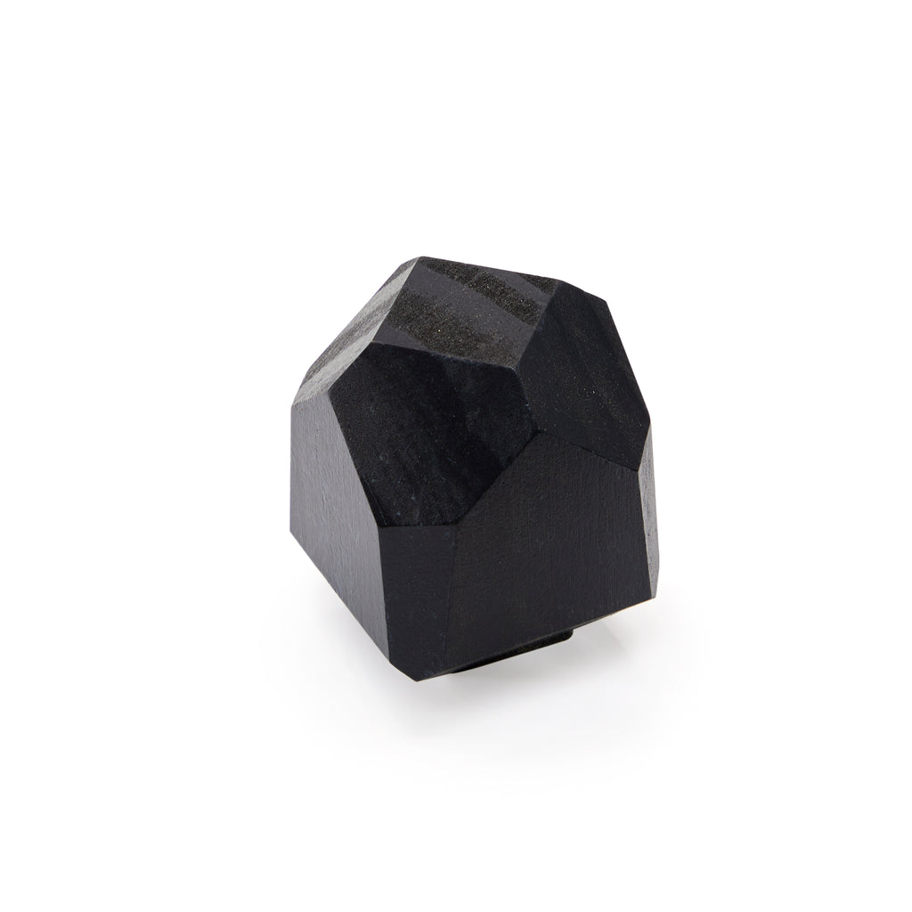 Black Wood Geometric Mini Sculpture - Medium (A+D)