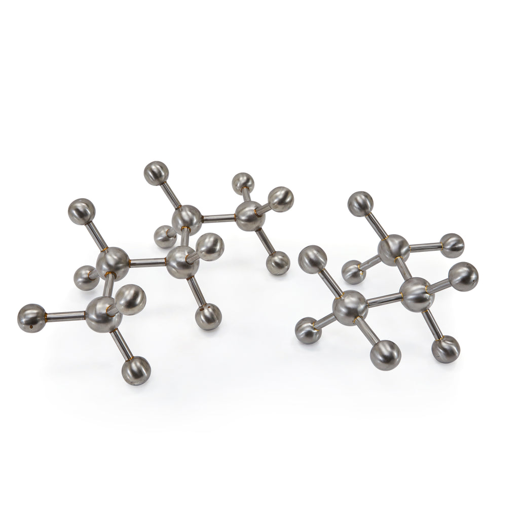 Silver Metal Abstract Molecule Table Sculpture - Small (A+D)