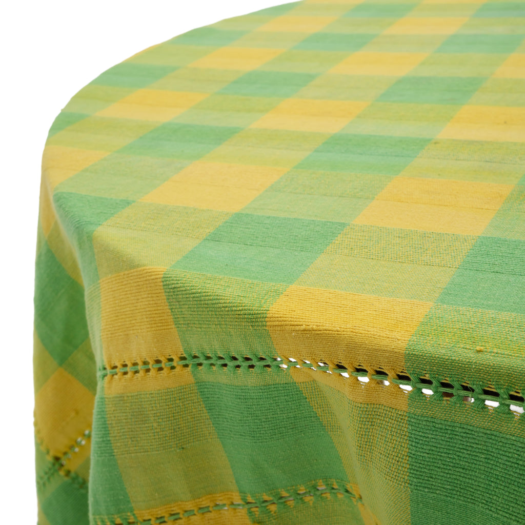 Yellow & Green Round Table Cloth