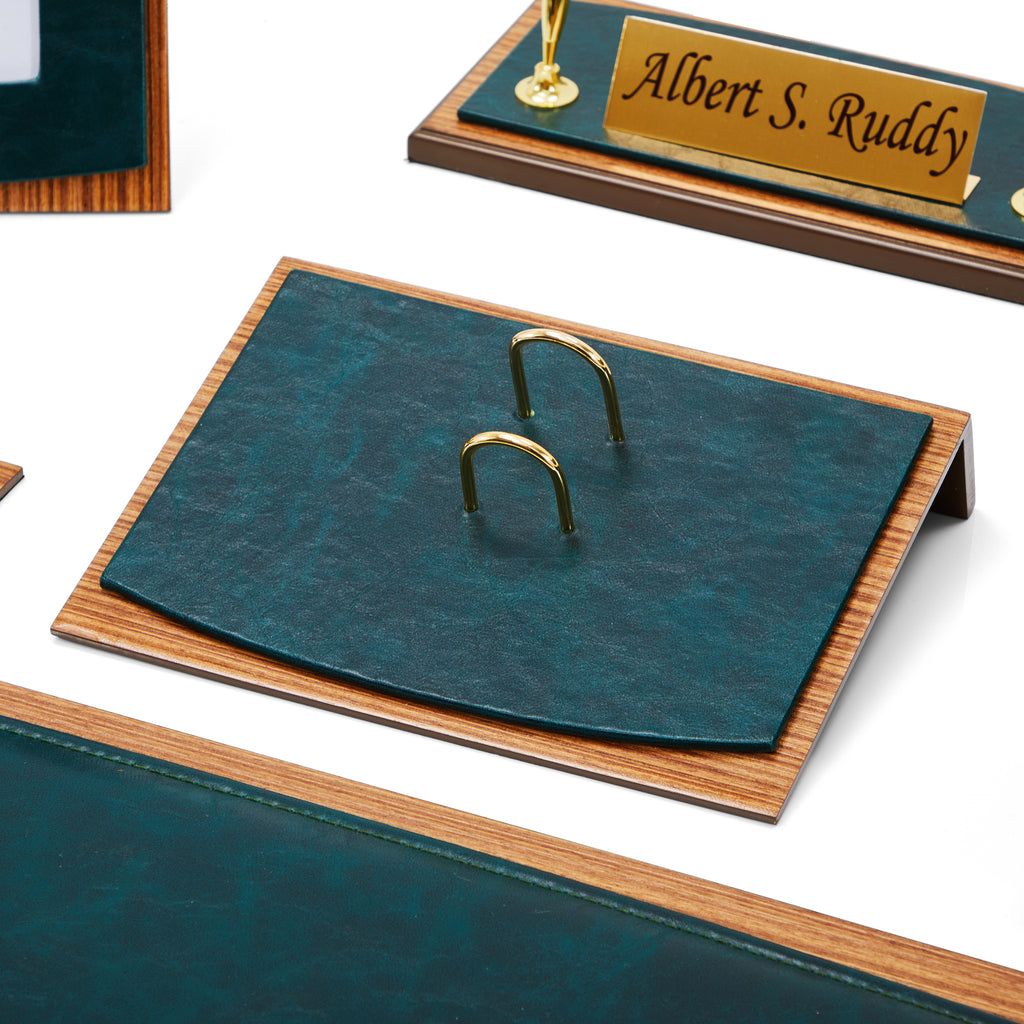 Green Leather "Albert S. Ruddy" Stationary Desk Kit