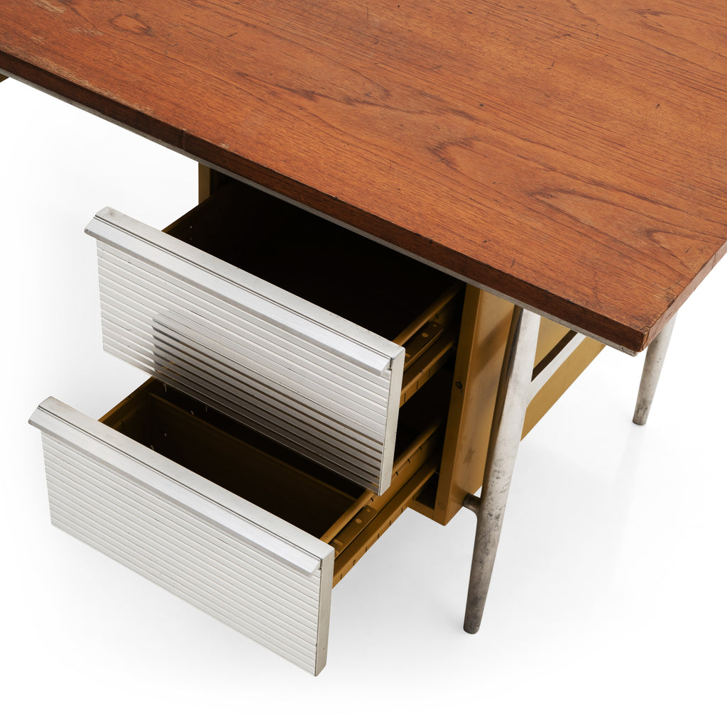 Wood & Metal Mid-Century Modern Work Desk