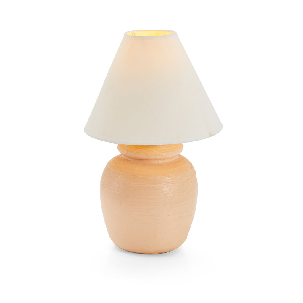 Tan Rough Ceramic Table Lamp