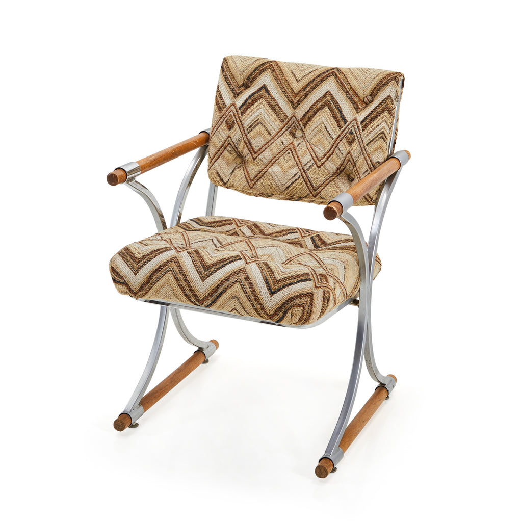 Brown Zig-Zag Dining Chair