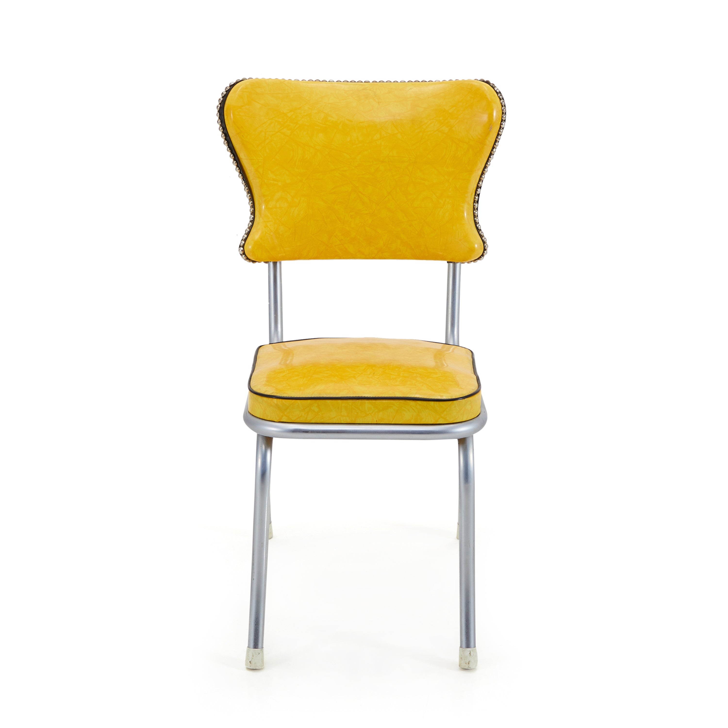 Yellow Vinyl Dining Chair Gil & Roy Props