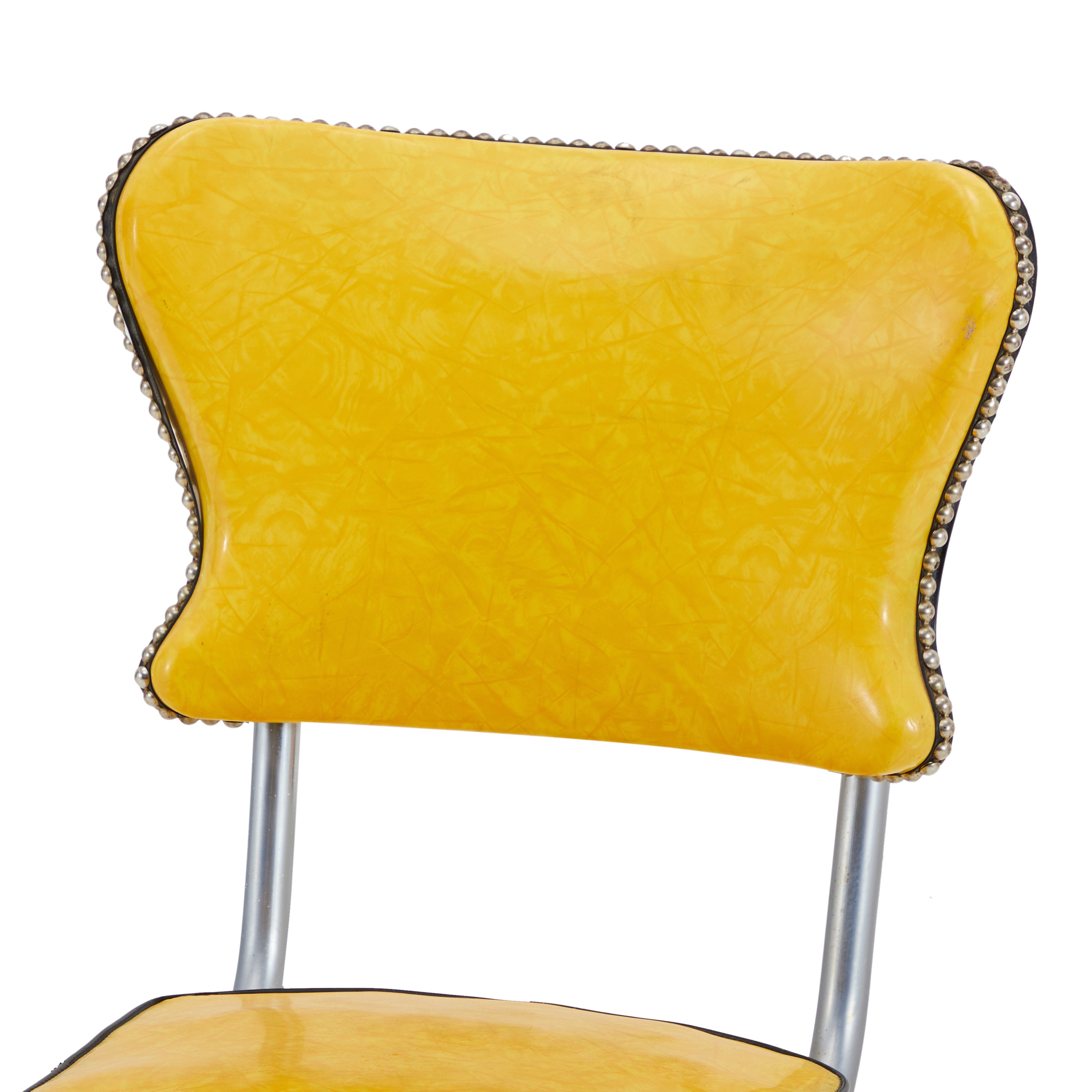 Yellow Vinyl Dining Chair Gil & Roy Props