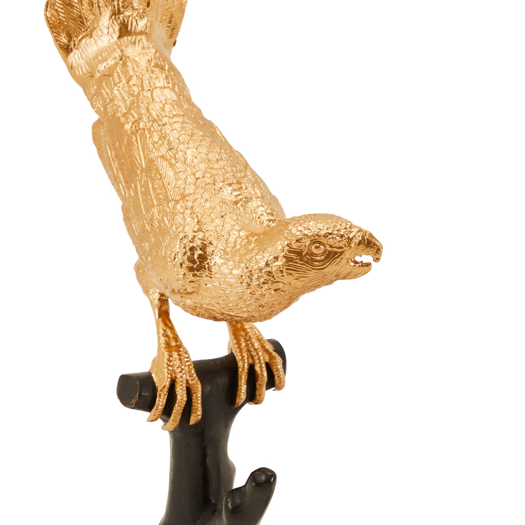 Gold Bird Sculpture Left
