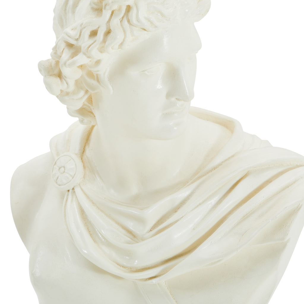White Stone Greek David Bust Sculpture