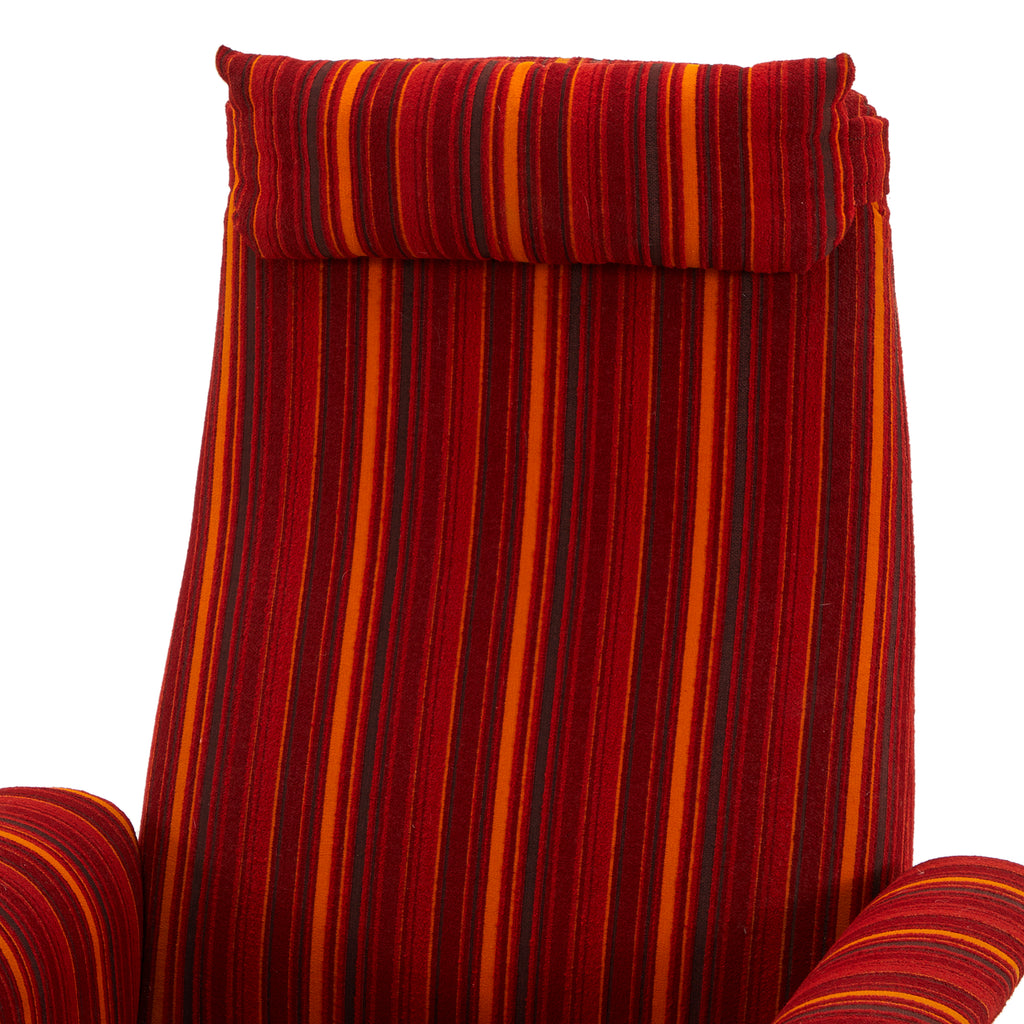 Red Striped Armchair