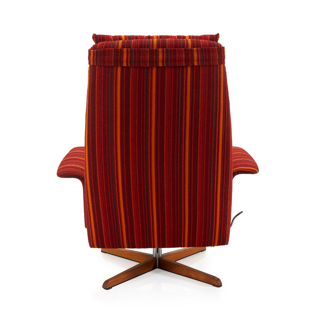 Red Striped Armchair