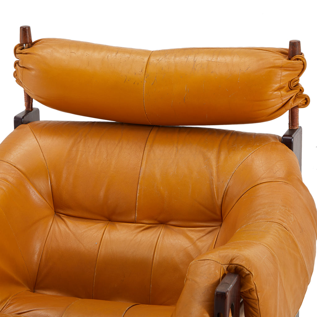 Brown Sheriff-Style Brazilian Lounge Chair