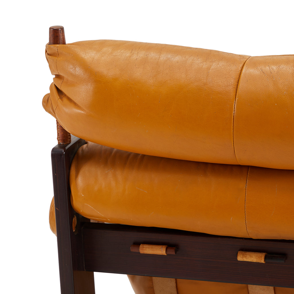 Brown Sheriff-Style Brazilian Lounge Chair