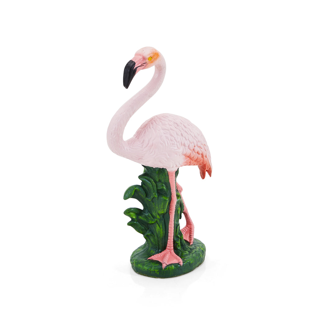 Pink & Green Plastic Flamingo Lawn Ornament Tall