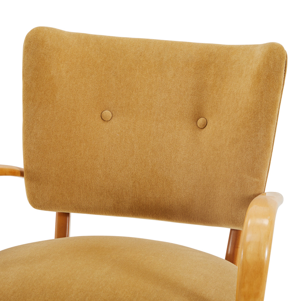 Tan & Wood Armchair