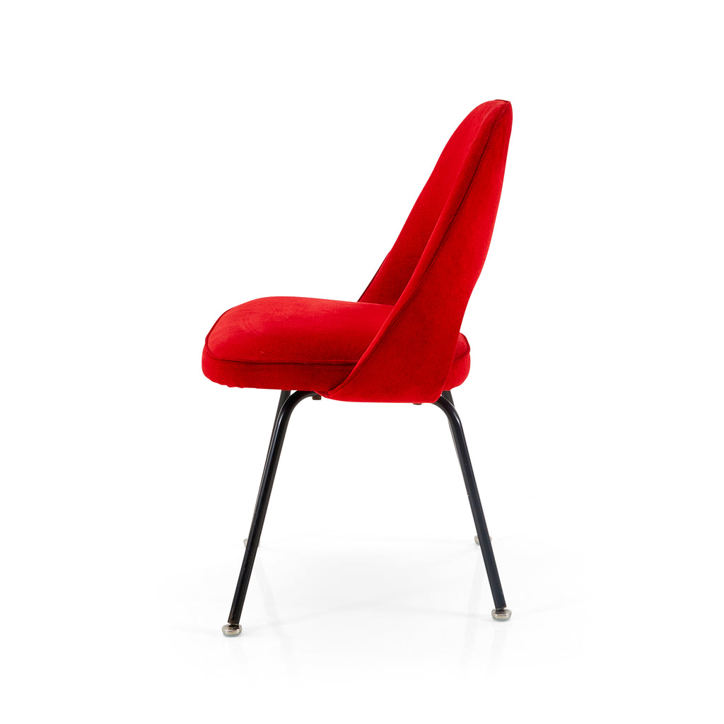 Red Velvet Saarinen Style Executive Side Chair