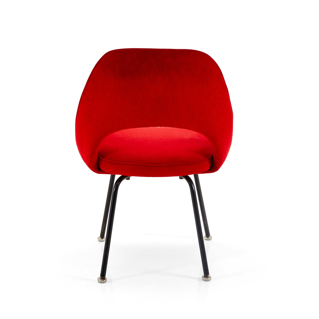 Red Velvet Saarinen Style Executive Side Chair