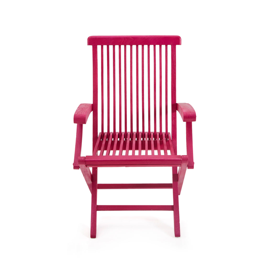 Pink Wood Folding Chair
