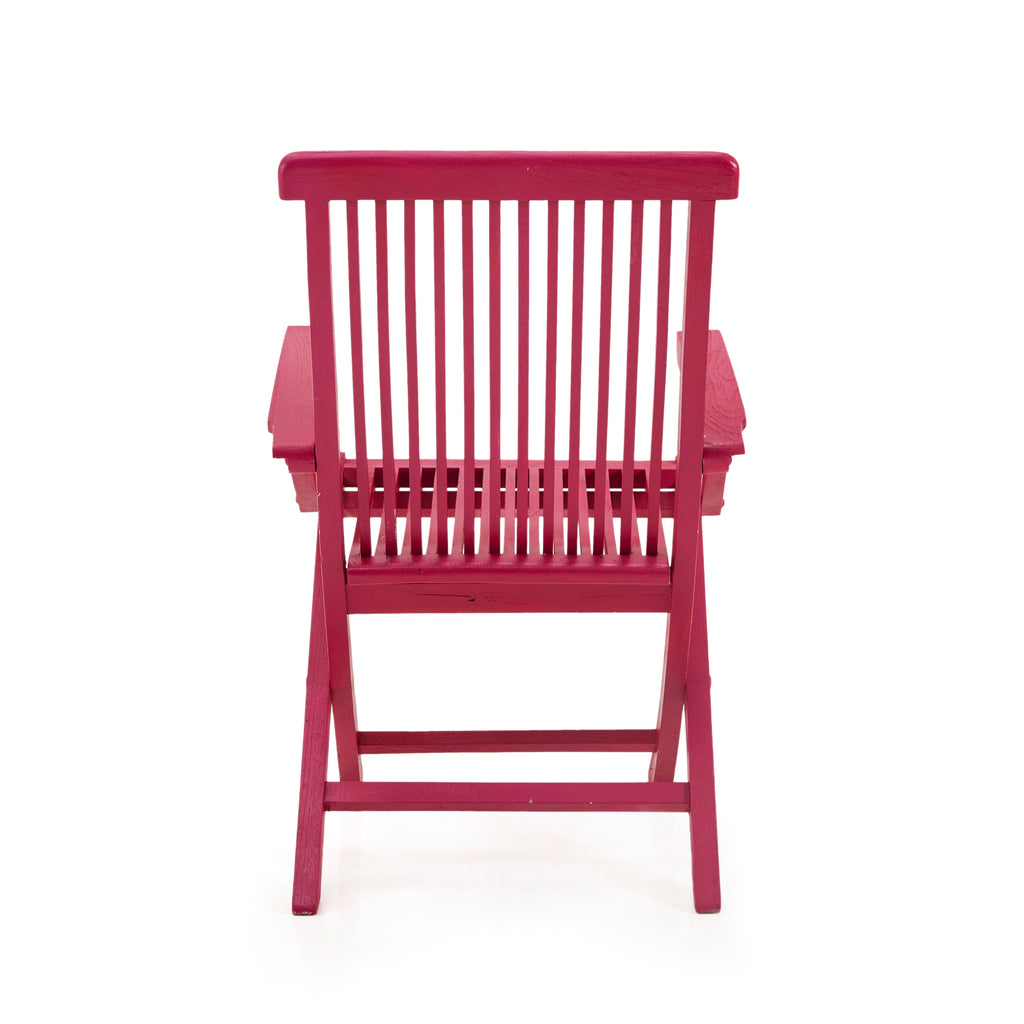 Pink Wood Folding Chair