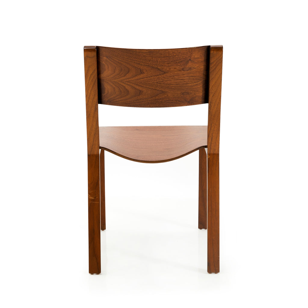 Wood Mid-Century Curved Seat Side Chair