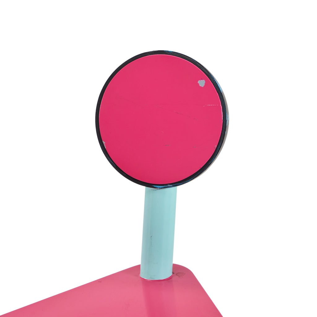 Pink & Turquoise Memphis Style Bowling Ball Chair