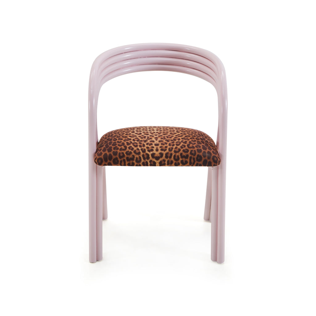 Pink Rattan & Jaguar Dining Chair