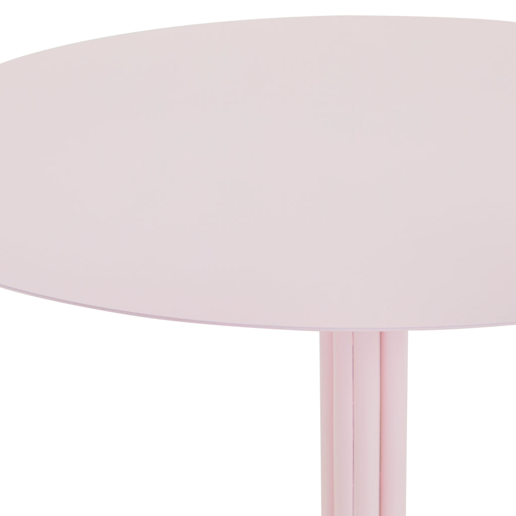 Pink Round Metal Table