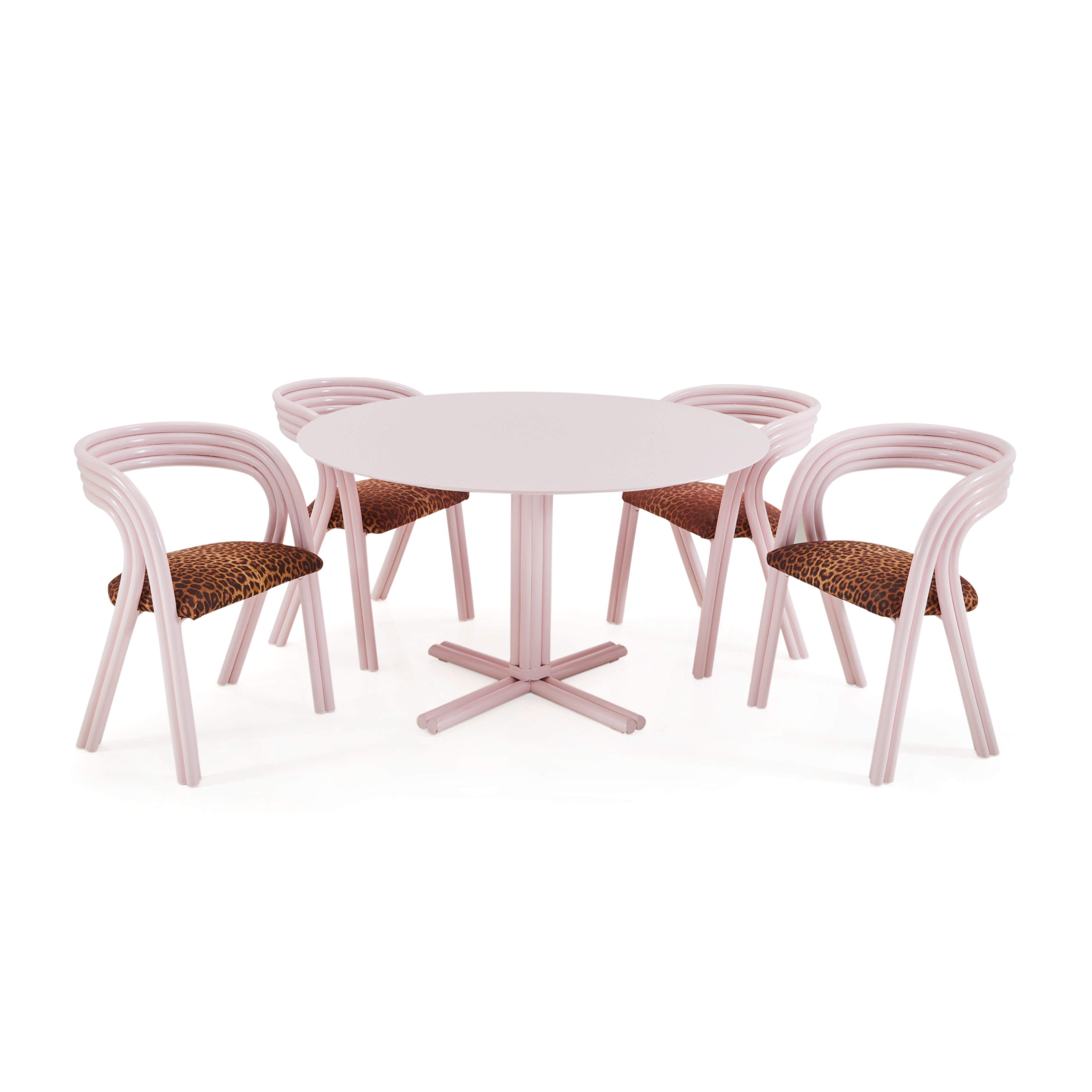 Pink Round Metal Table - Gil & Roy Props