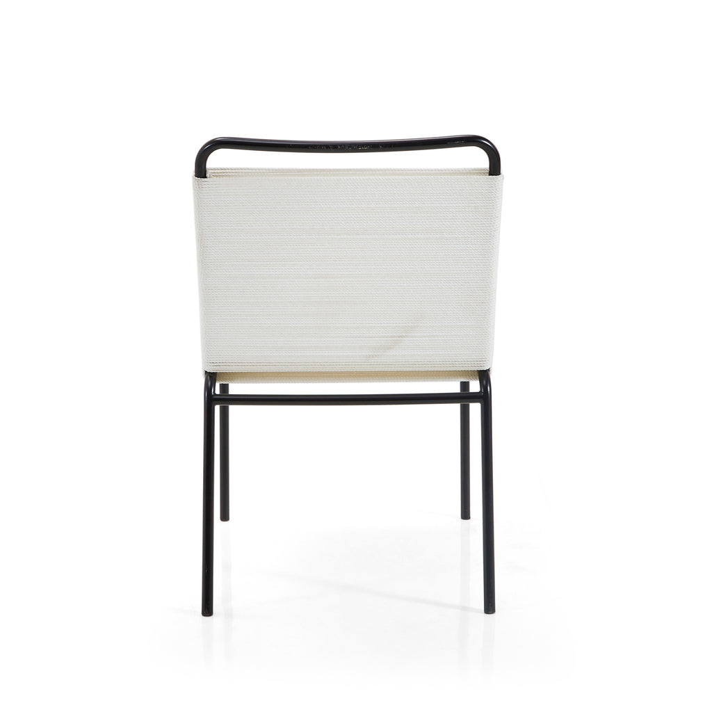White Rope & Metal Side Chair