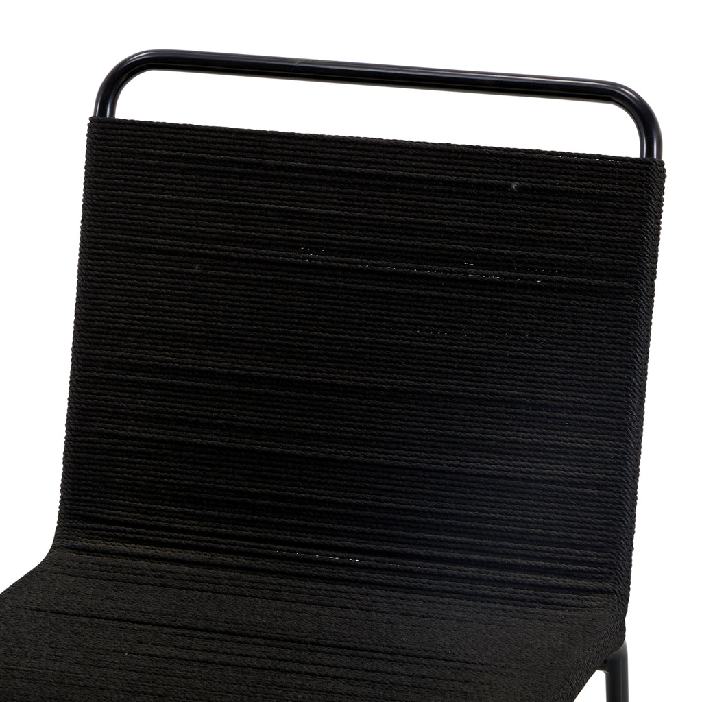 Black Rope & Metal Side Chair