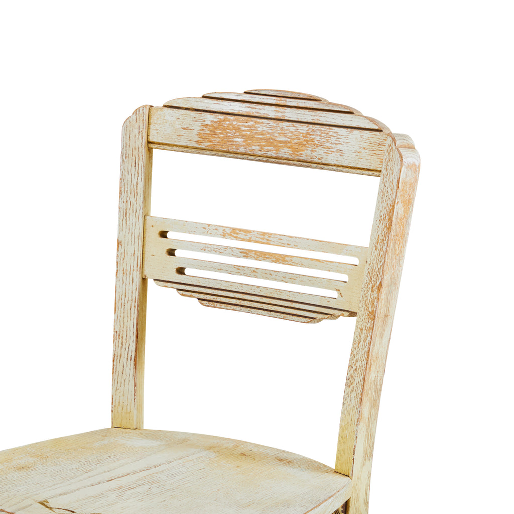 White Wood Rustic Side Chair