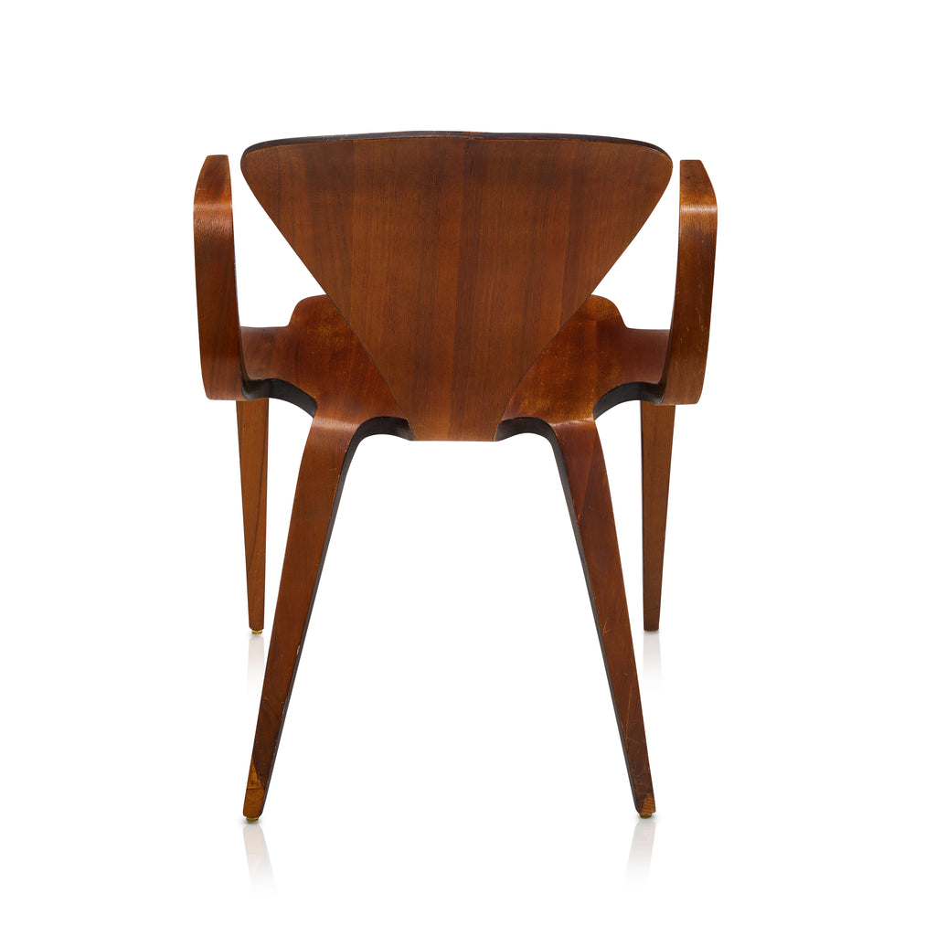 Wood Modern Curved Arm Chair