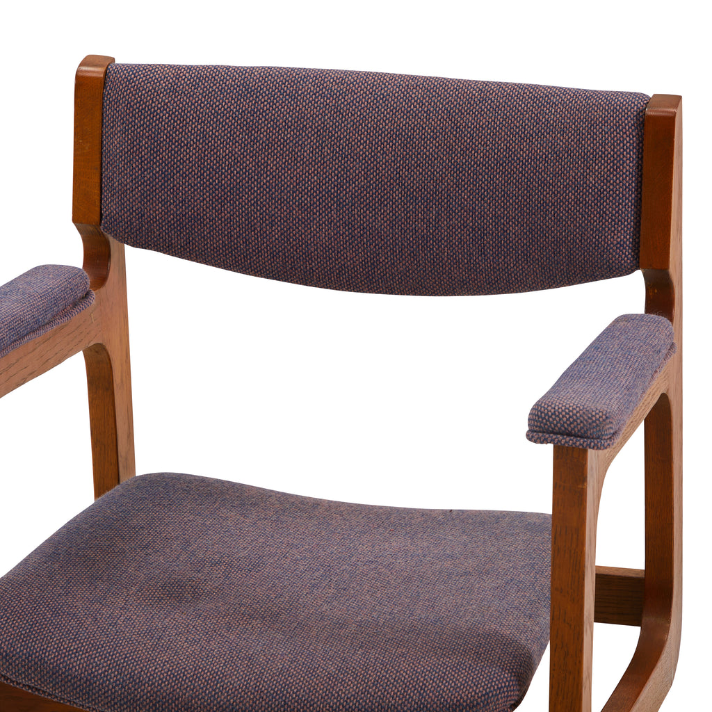 Wood & Brown Cushion Mid Century Office Chair