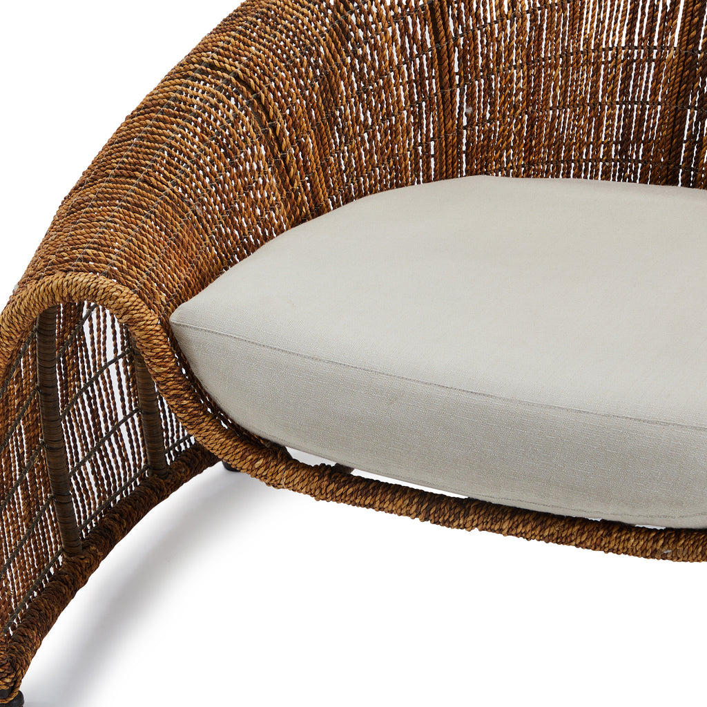 Wicker Curved Outdoor Lounge Chair