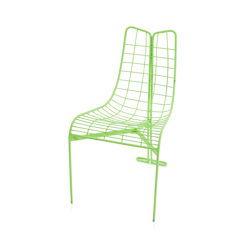 Green Wire Three Leg Modern Outdoor Chair