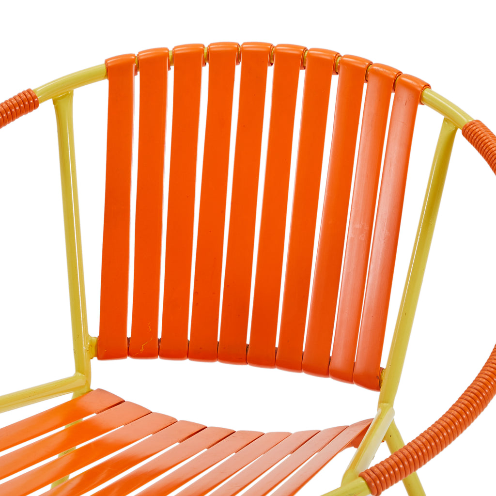 Orange & Yellow Cord Hoop Chair