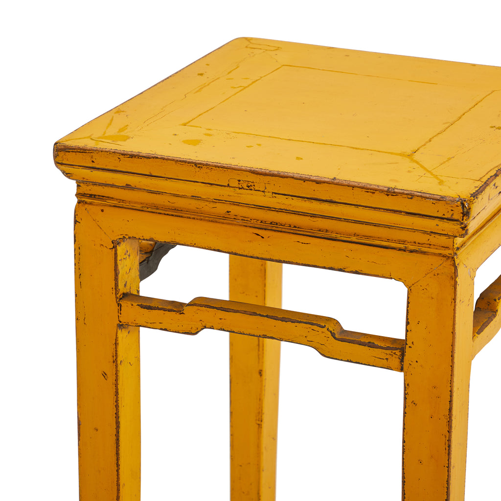 Yellow Vintage Pedestal Table