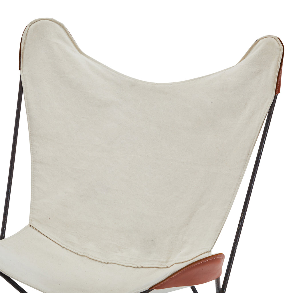 Butterfly Chair - White Canvas