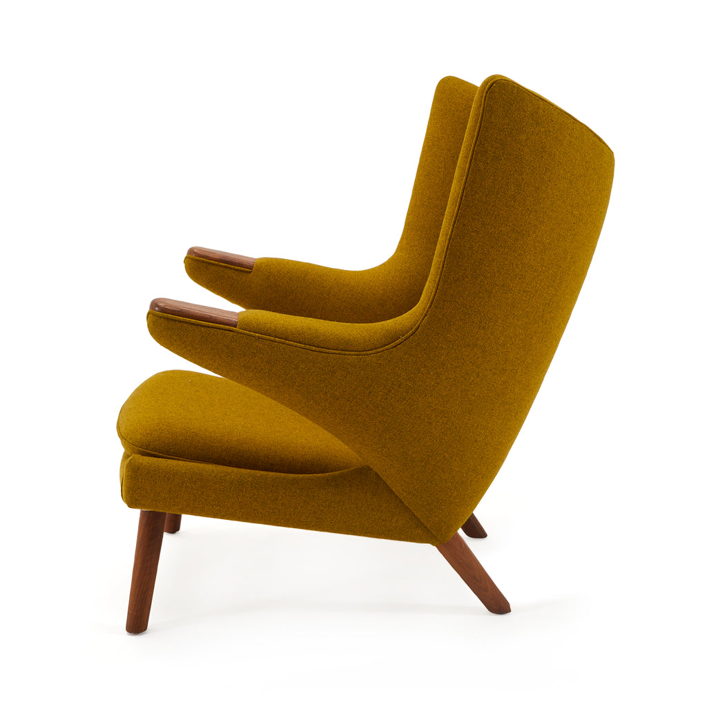 Yellow Tufted Modern Wingback Arm Chair