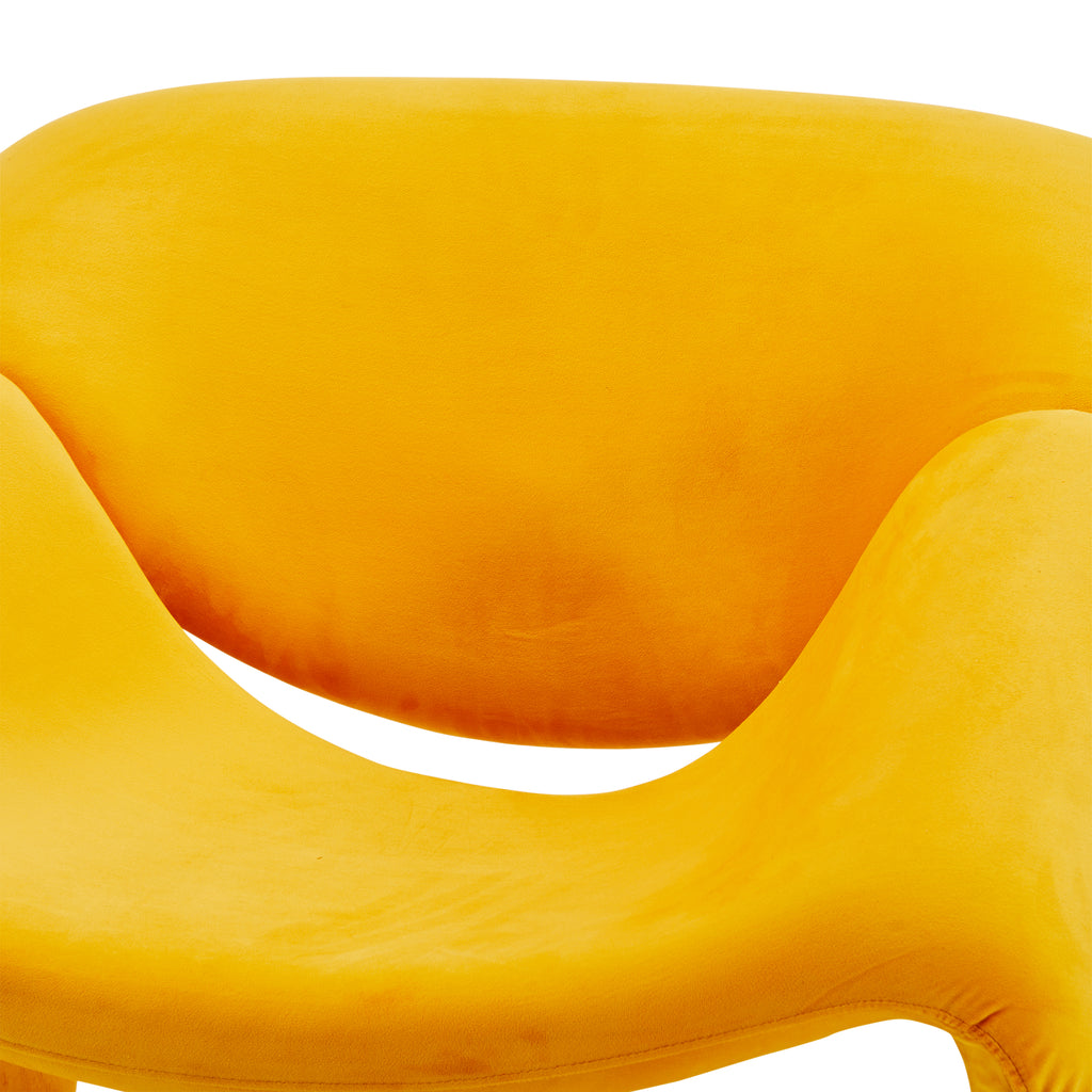 Yellow Velvet P. Paulin Lounge Chair