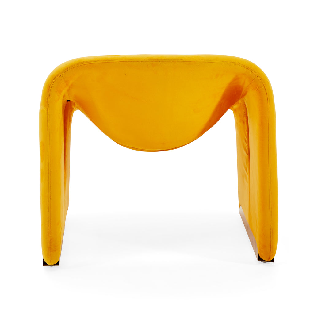 Yellow Velvet P. Paulin Lounge Chair
