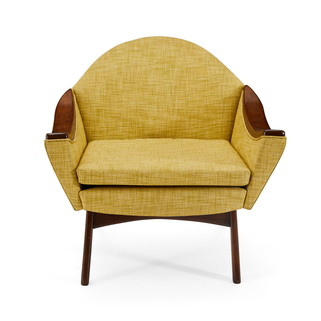 Yellow Bentwood Low Back Armchair