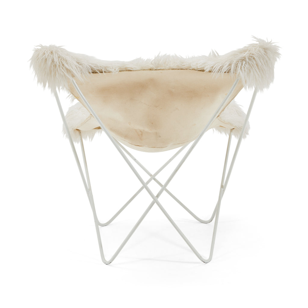 Butterfly Chair - White Fur