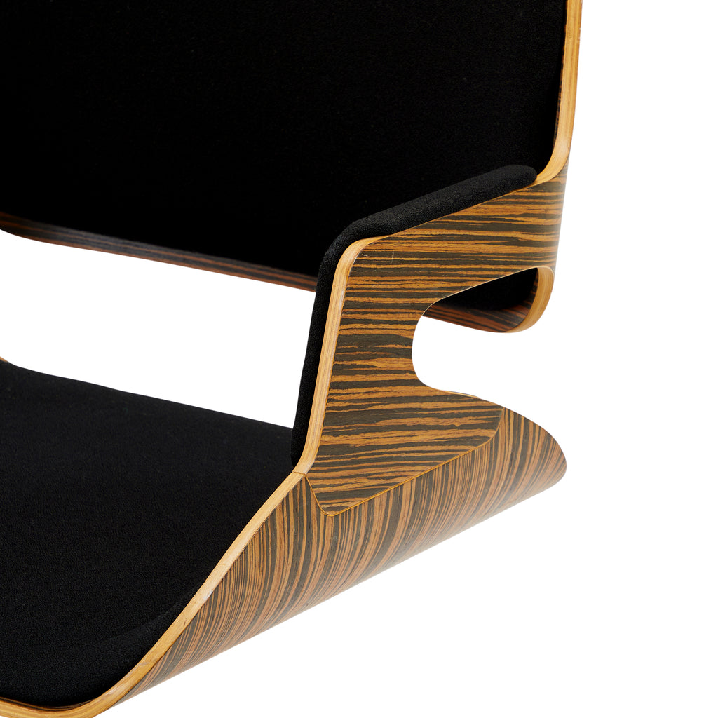 Black & Woodgrain Modern Office Chair