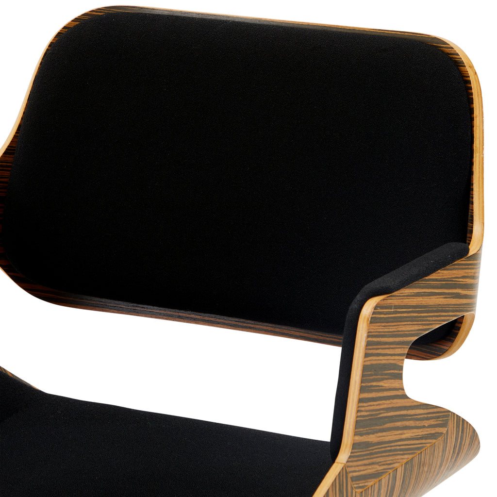 Black & Woodgrain Modern Office Chair