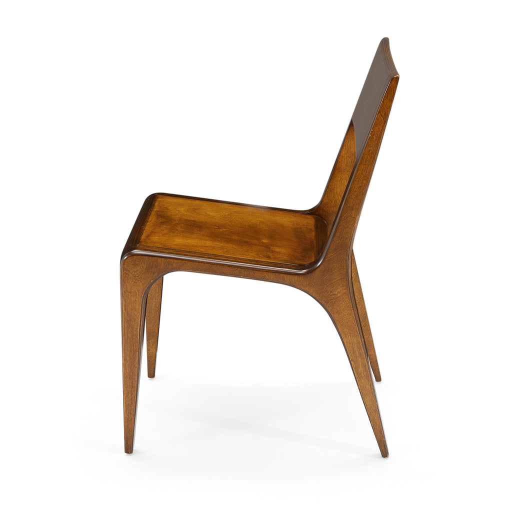 Wood Dark Danish Modern Side Chair