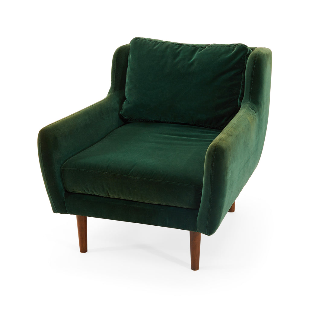 Green Velvet Lounge Chair