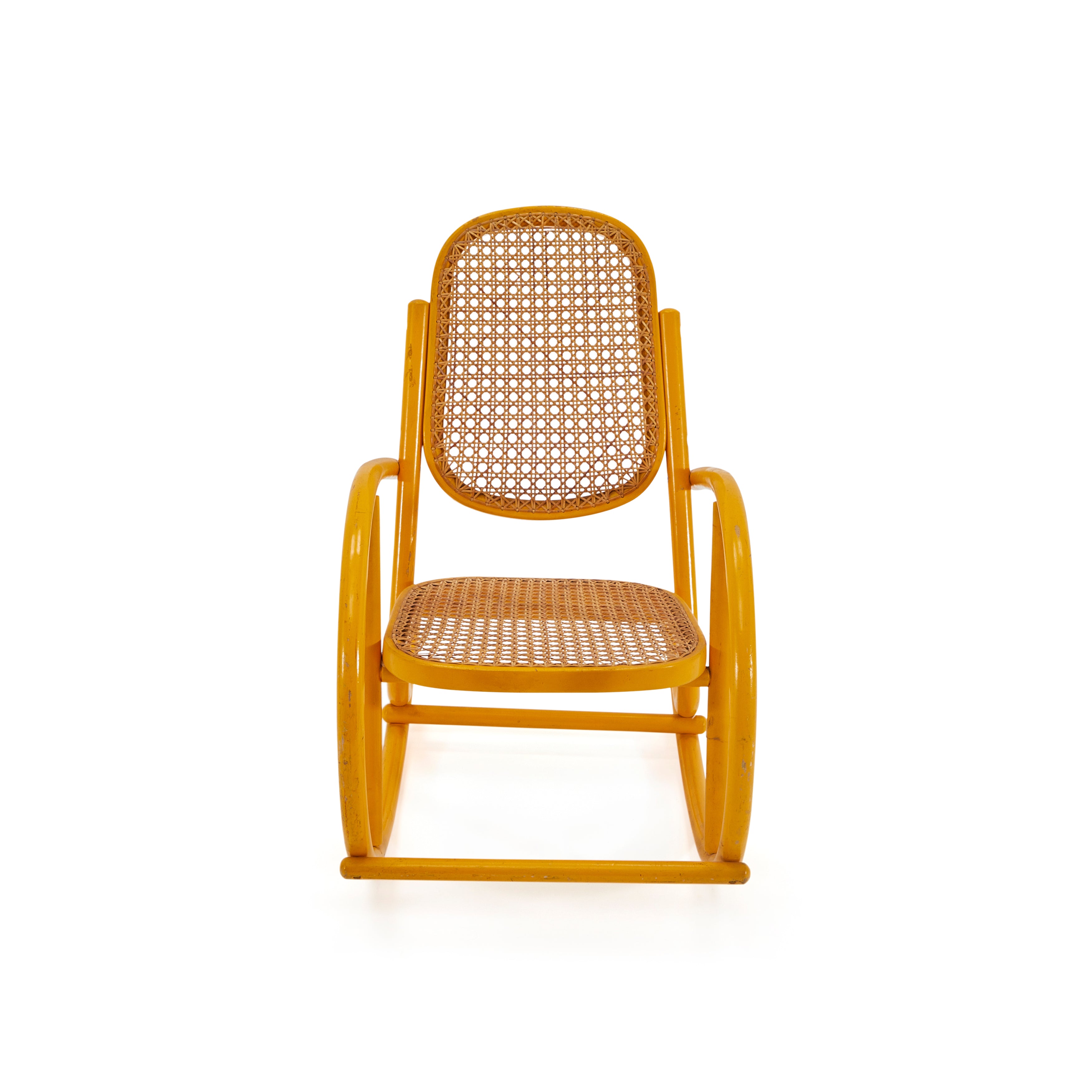 Yellow & Cane Kid's Rocking Chair - Gil & Roy Props