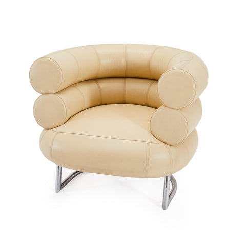 White Cream Eileen Gray Bibendum Lounge Chair