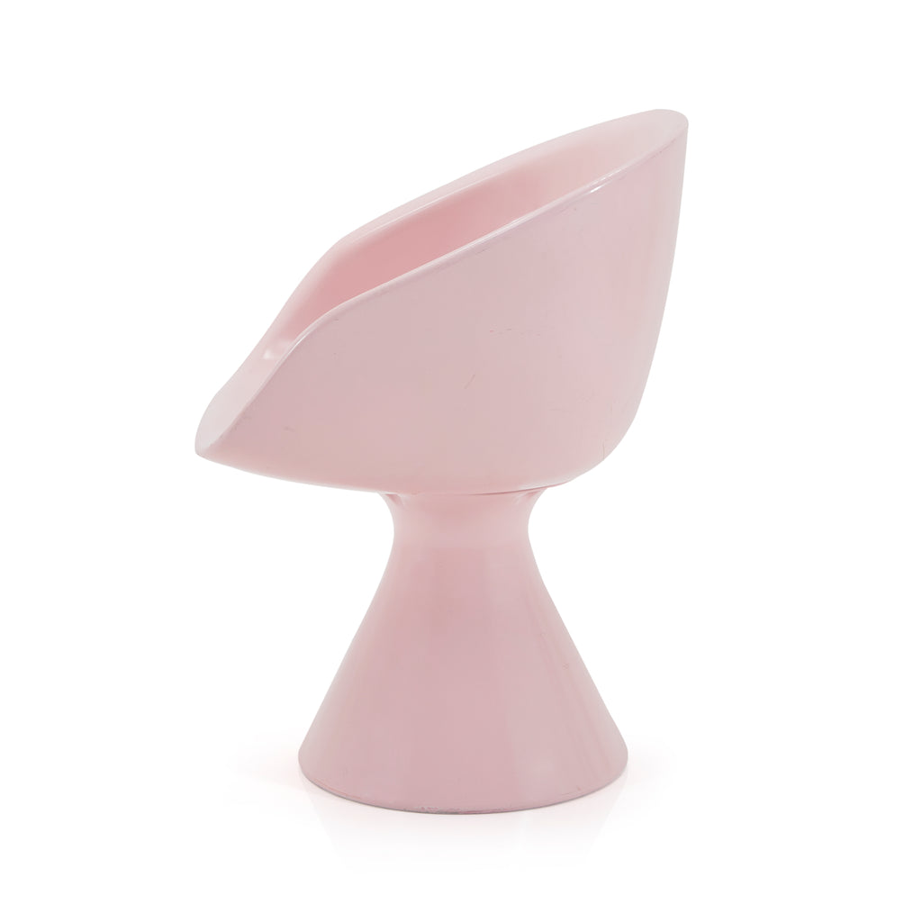 Pink Fiberglass Bucket Dining Chair