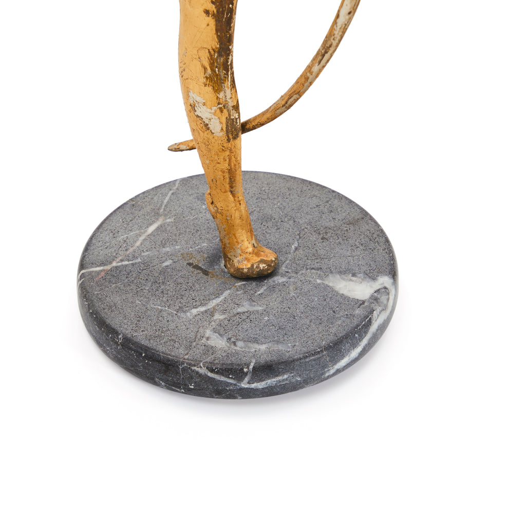 Gold Female Archer Table Sculpture