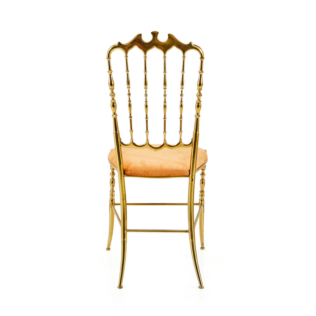 Gold & Tan Velvet Ornate Dining Chair